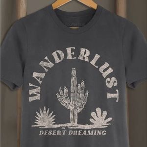 WANDERLUST Boho Festival Graphic Tee bohemian desert cactus wander lust